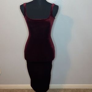 BURGUNDY AMERICAN APPAREL MID- LENGTH DRESS !!!